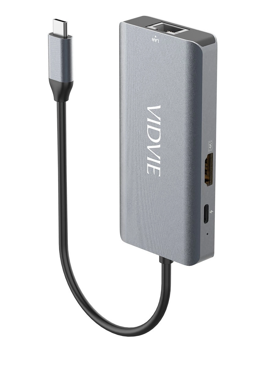 Vidvie 6-IN-1 HUB Docking Station - Type-C Windows Apple OS Linux Vista