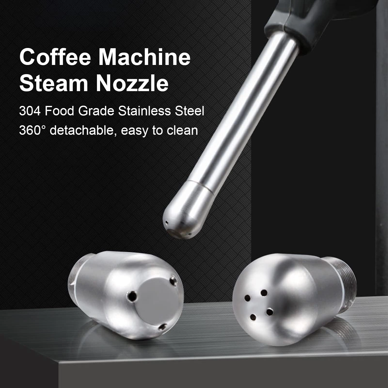 Coffee Machine Steam Nozzle - 3 & 4 Hole 304 Stainless Steel