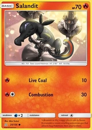 Pokémon Pokemon Salandit 25/156 - English + Toploader