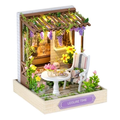 DIY Wooden Dollhouse Kit - Flower Pink World