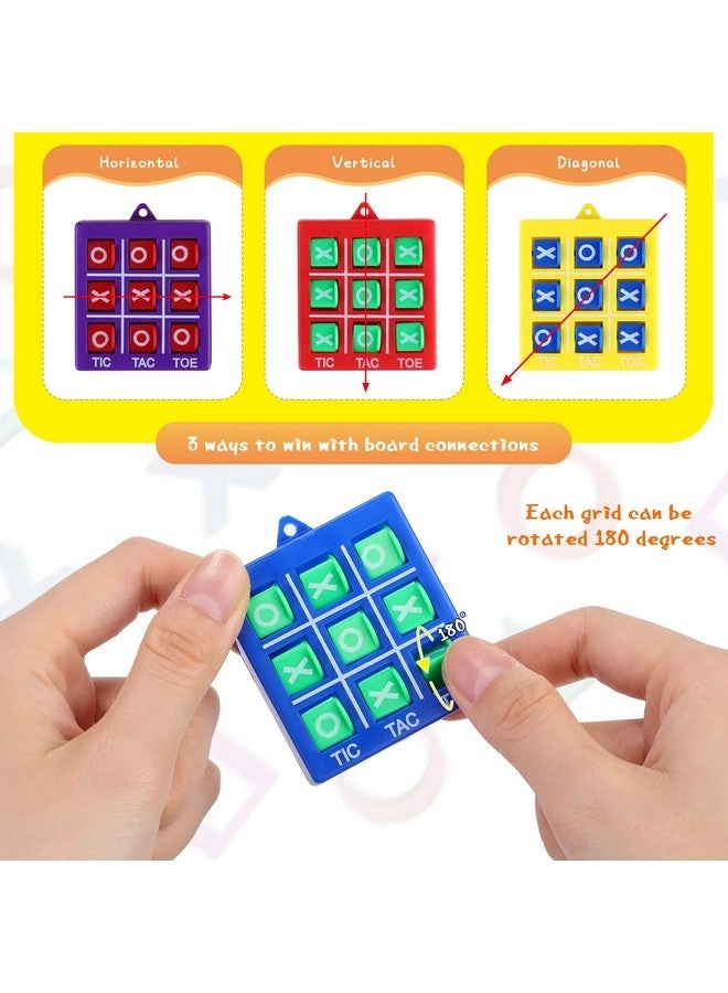 Tic Tac Toe - 4 Pcs Mini 2 x 2 x 0.4 Inch