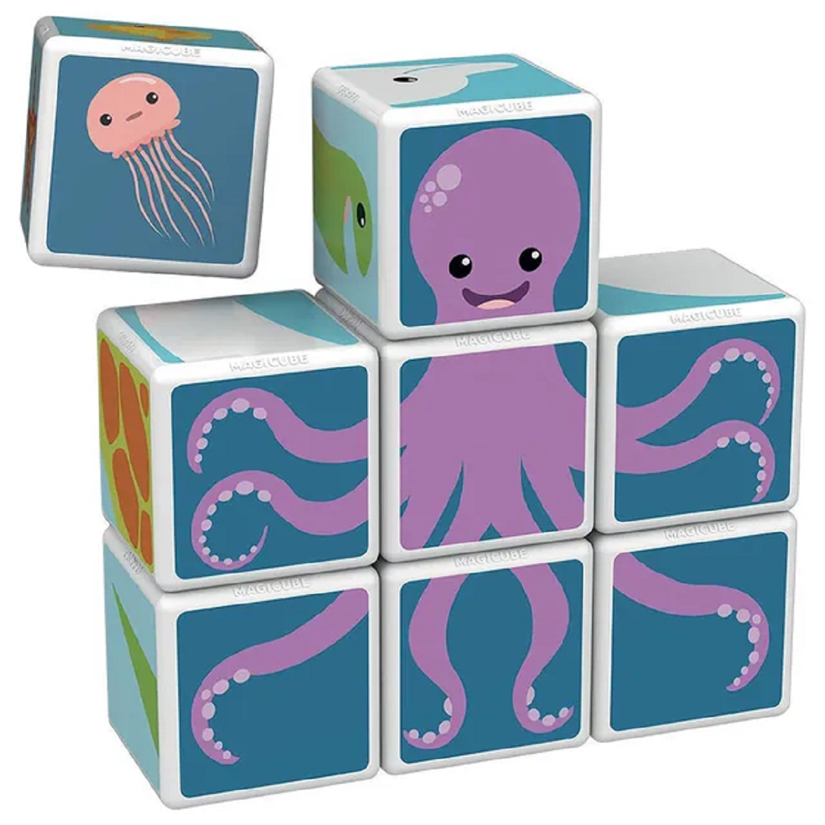 Magicube Printed Sea Animals And Cards - 1+ 11 pieces