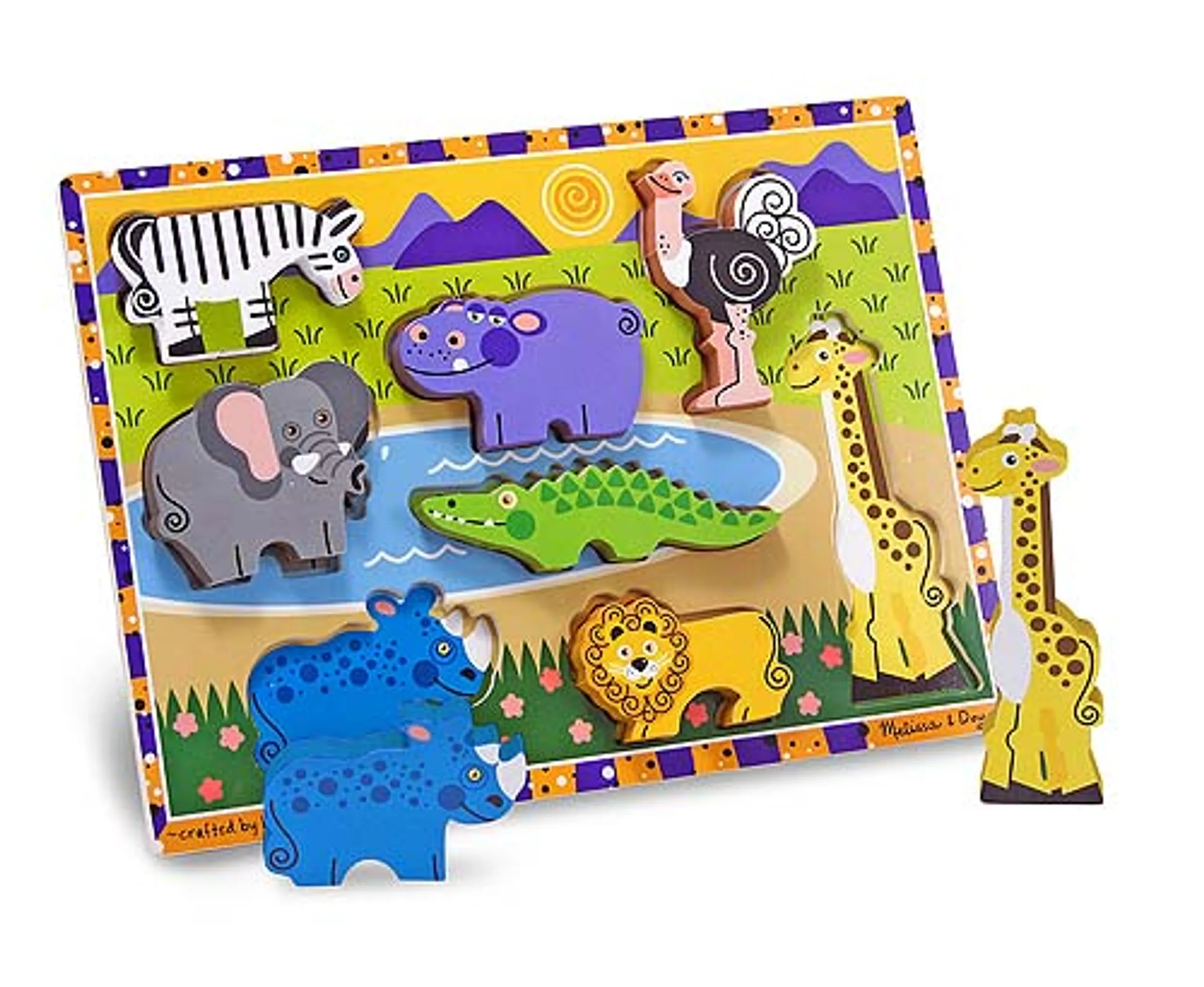 Chunky Puzzle Safari Animals - 2 years & above 8 pieces