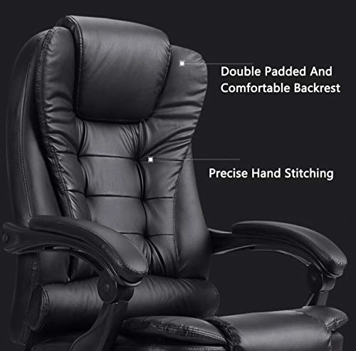 Desk Chair - PU Leather Brown High Back
