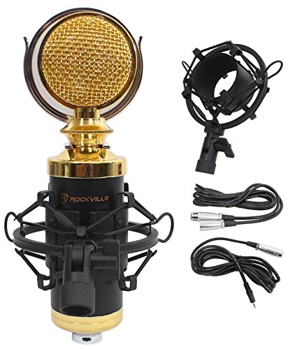 RCM02 - Large Diaphragm XLR Microphone + iSTAND 75 - Boom Arm Weighted Base
