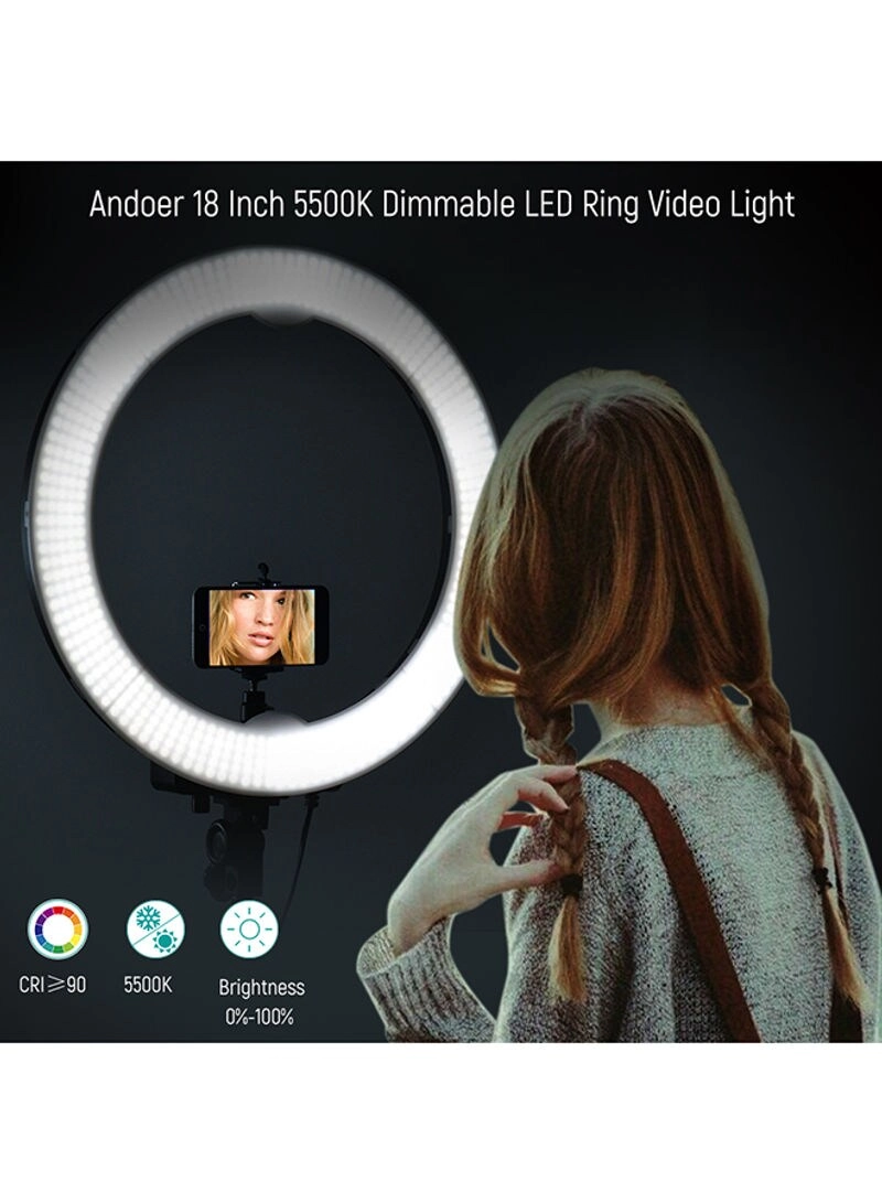 Dimmable SMD LED Ring Light - 18 Inch