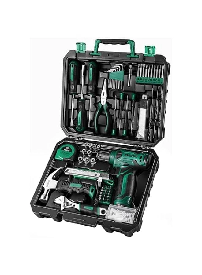 Arabest Cordless Drill + Toolbox + Hand Tool Set - 8V