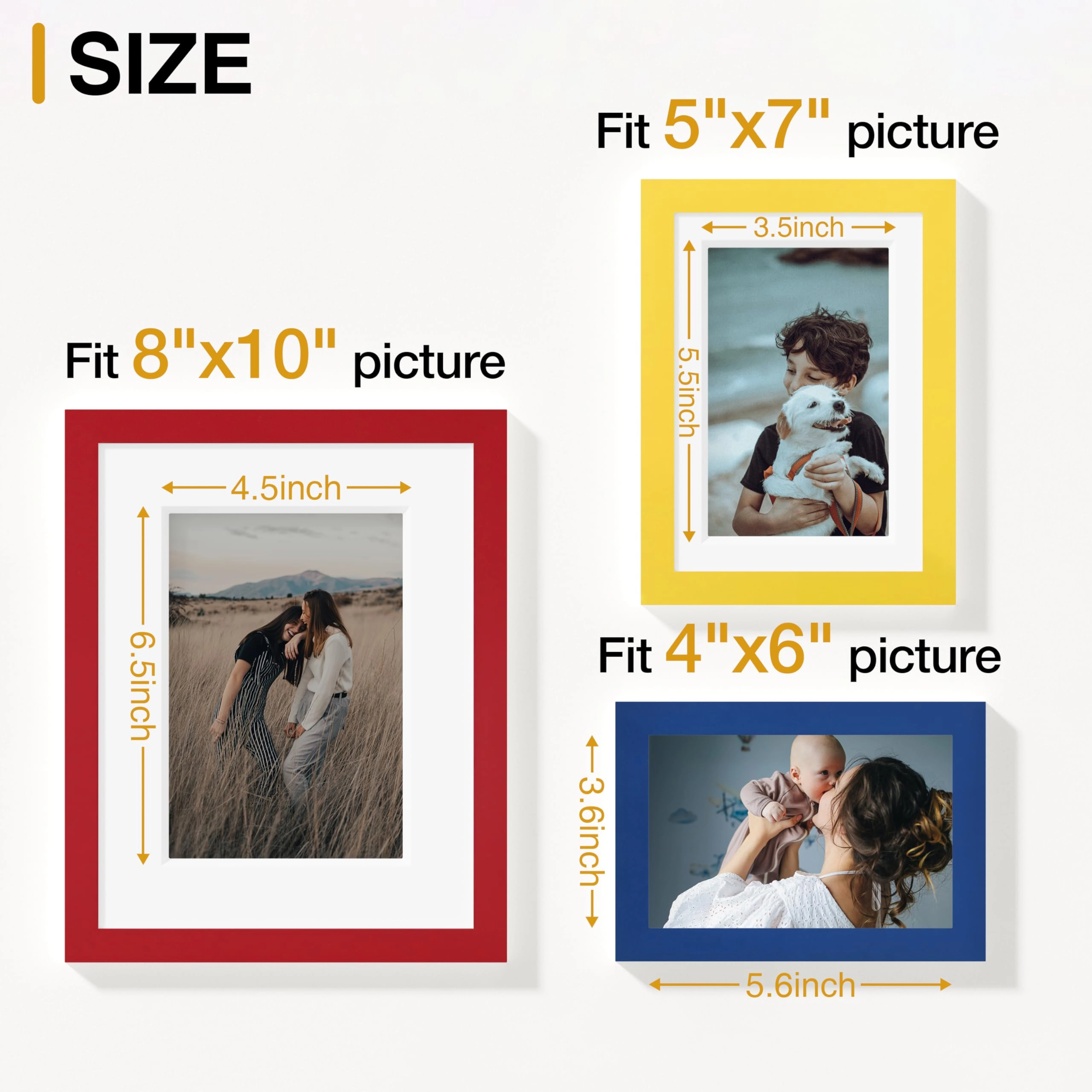 Picture Frames Set - 10 Pack Rustic Grey