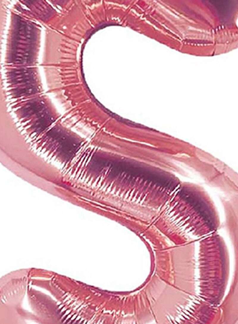 Letter S Shaped Party Decorative Foil Balloon - 16inch Multicolor