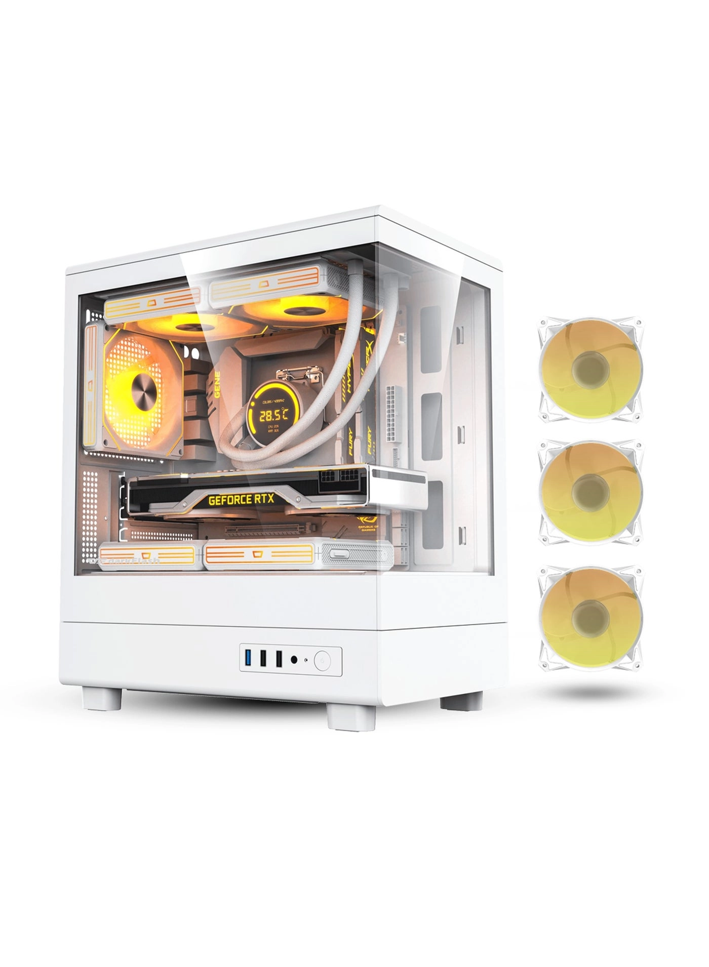 Aigo DB330M - Tempered Glass M-ATX/ITX 3x120mm ARGB