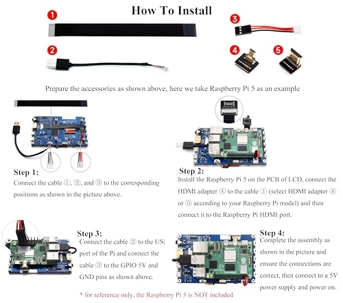 5DP-CAPLCD-G - 1024 x 600 Pixels 5inch