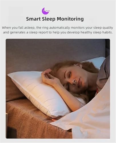 Smart Health Ring - Size 9 Black 7 Day Battery