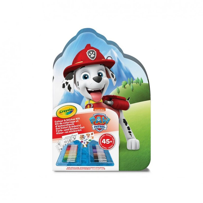 Coloring And Sticker Art Kit Paw Patrol - 26 mini markers 20 coloring pages