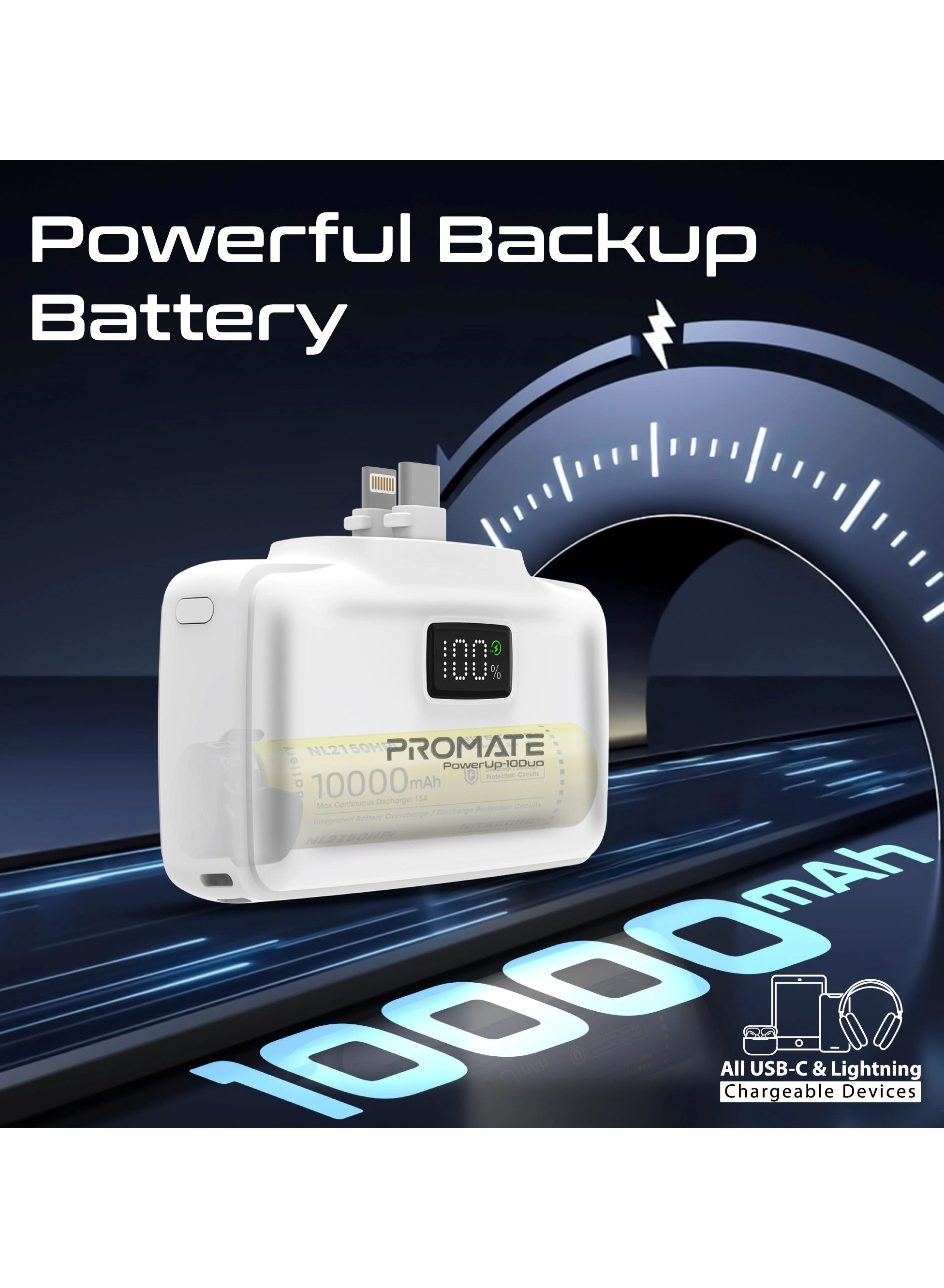 Promate PowerUp-10Duo - 10000mAh 20W