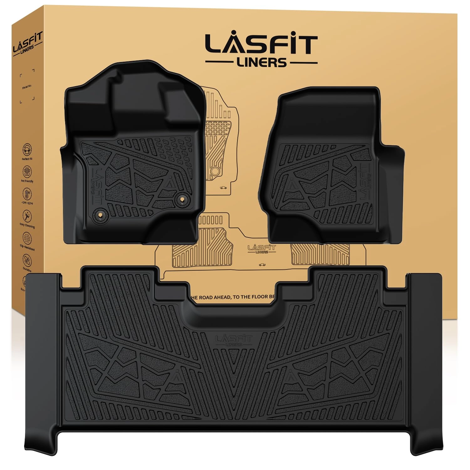 LASFIT Front Floor Mats - Ford F-150 2015-2026