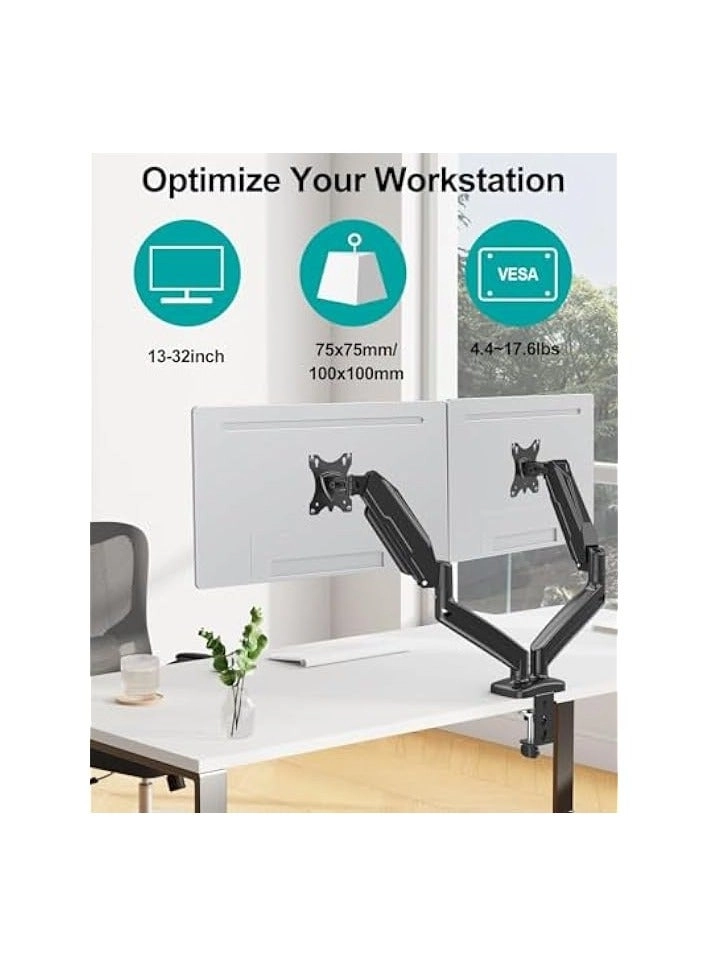 Dual Monitor Mount - 2 Monitors 32 inches 75mm or 100mm