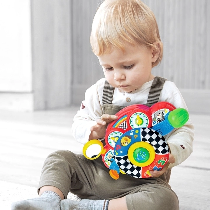 Baby Learning Steering Wheel - realistic sound effects flashing light