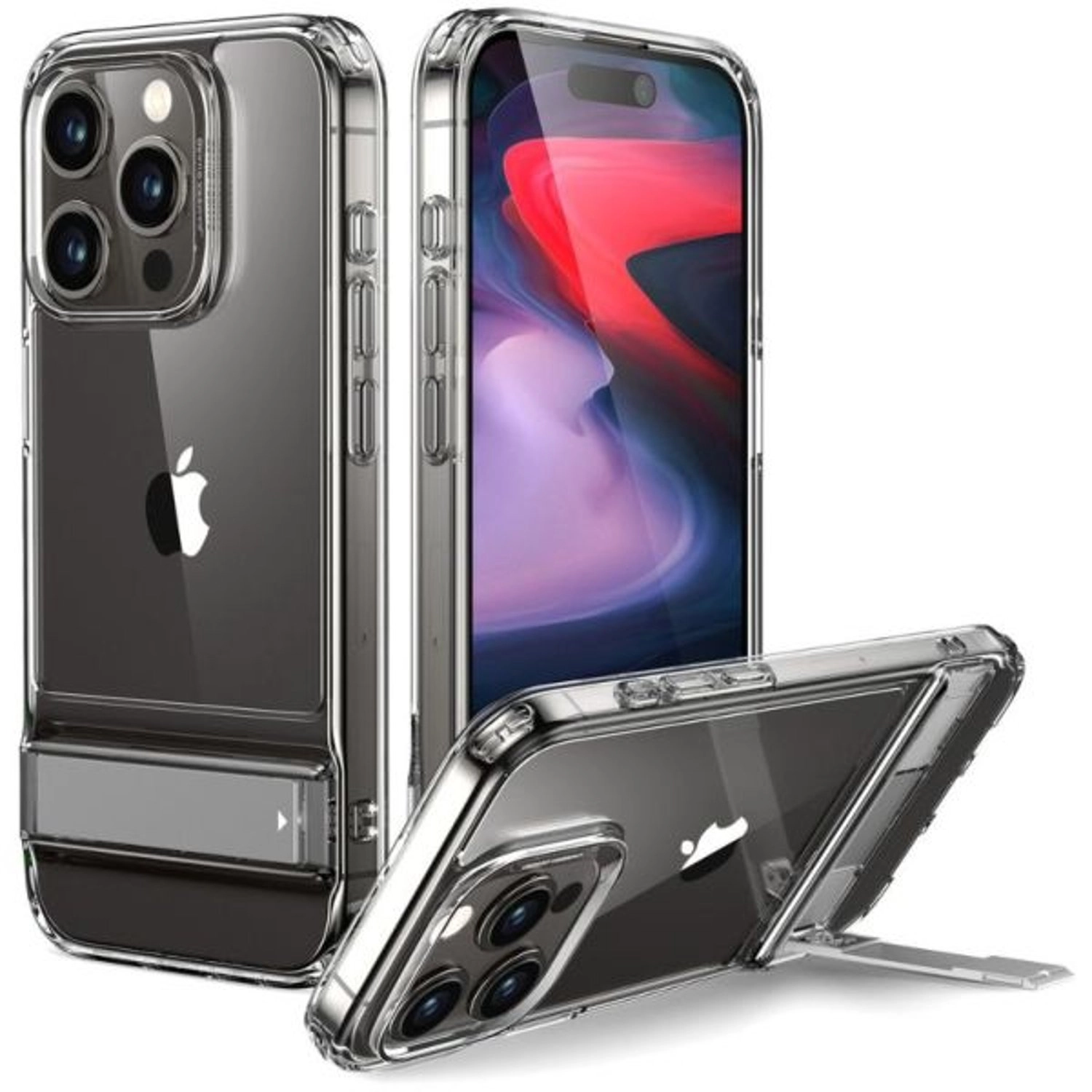 Boost Kickstand Case TPU, Hard Plastic for iPhone 15 Pro