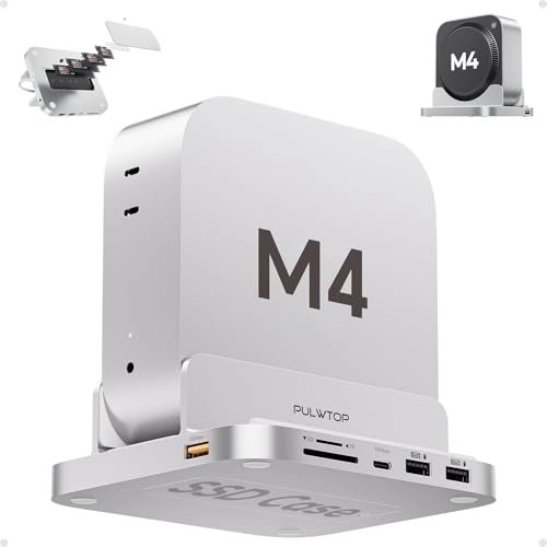 PULWTOP Mac mini M4 Dock - 4TB M.2 HDMI 4K 60Hz