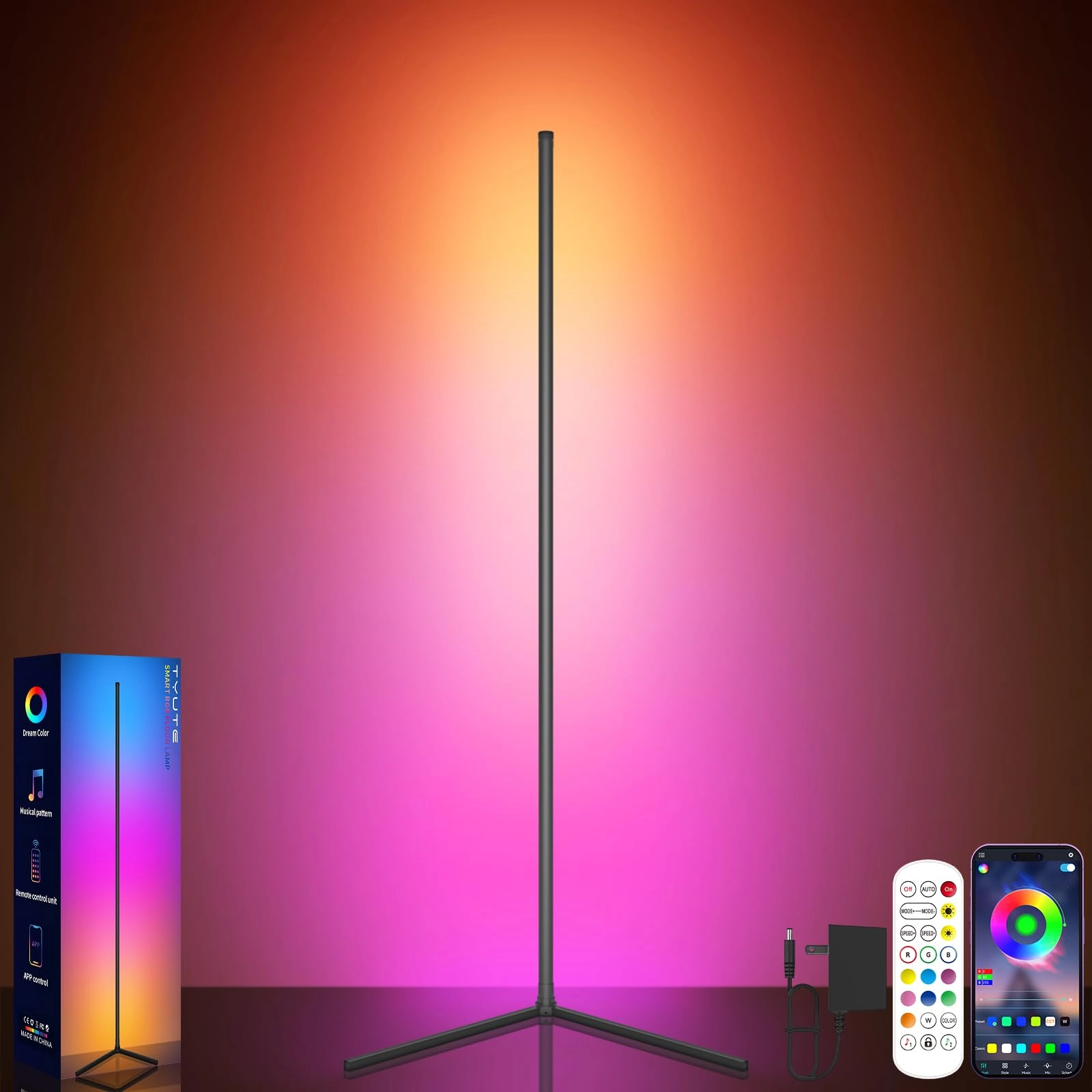 Tyute LED Corner Floor Lamp - 1.0 Count E26