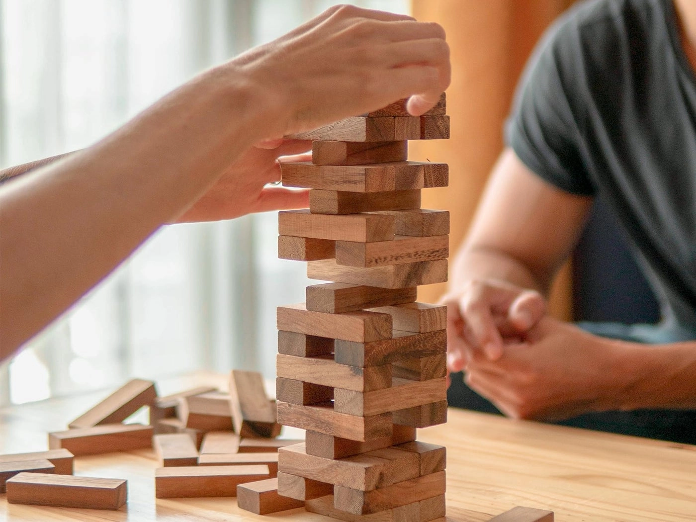 Wooden Tumbling Tower - Family Game Party Game
