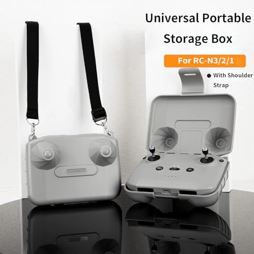 RC-N3/2/1 Remote Control Storage Box - Compatible with DJI Mavic Air 2/Air 2s/Air 3/Air 3s/Mini 2/Mini 3/Mini 3 Pro/Mini 4 Pro/Flip/NEO grey