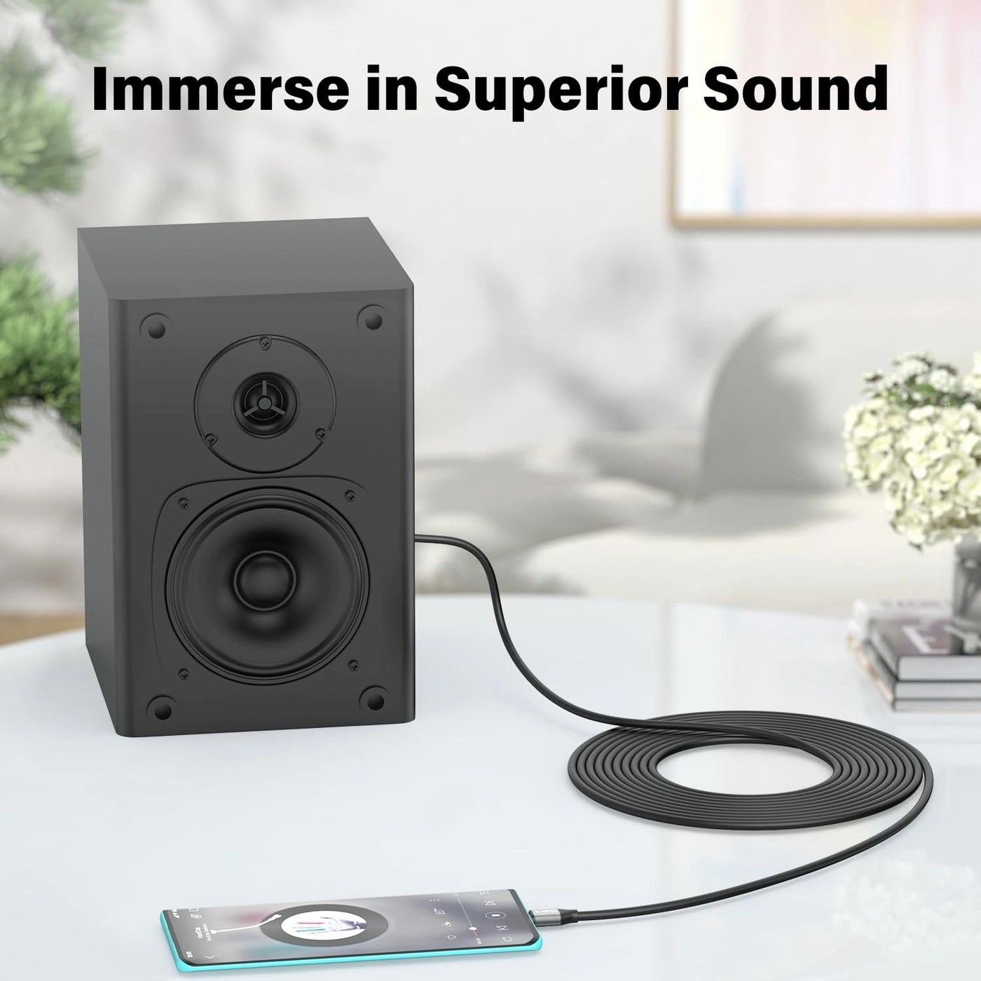 Cable for iPhone 16/17 Series - USB-C to 6.35mm 1/4 inch TS - 6.5 Feet