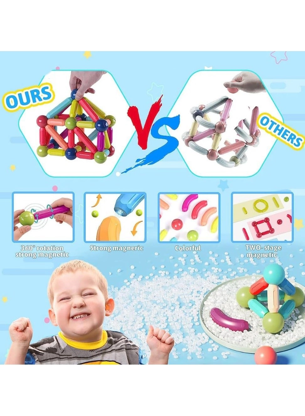Magnetic Building Blocks - 42 pcs