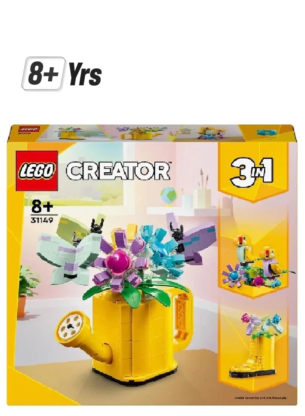 Flowers in Watering Can (31149) - Yellow