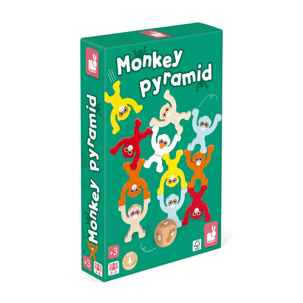 JANOD Monkey Pyramid History - 3 years+ 21 pieces
