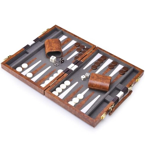 Backgammon Set - Folding Faux Leather