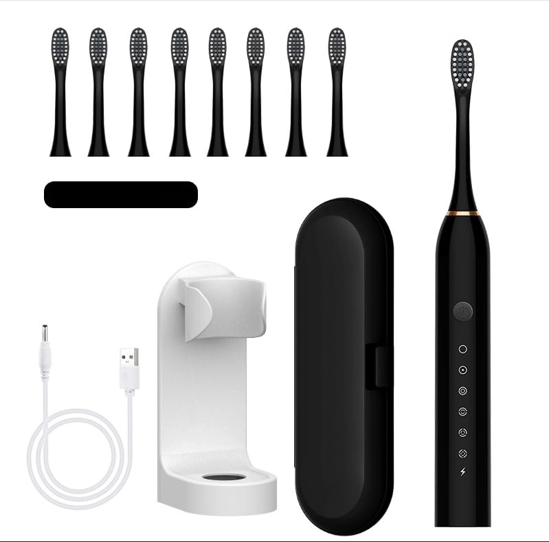 SW 6-speed sonic electric toothbrush - 8 Brush Heads IPX7 Waterproof
