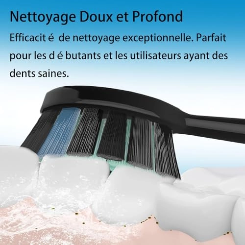 Brush Heads - Pack of 6 Compatible with My Variations Sonic Black