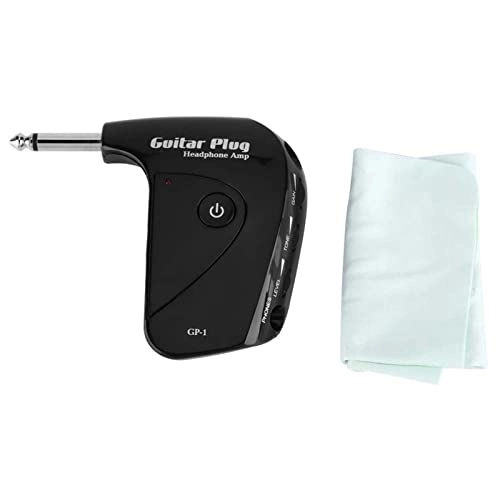 Portable Guitar Headphone Amplifier - British Distortion Black 3.93x3.46x0.9 Inch