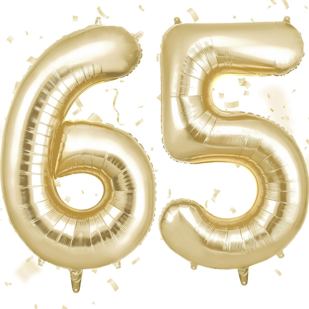 OFFCUP Number 65 Balloons - 2 Birthday