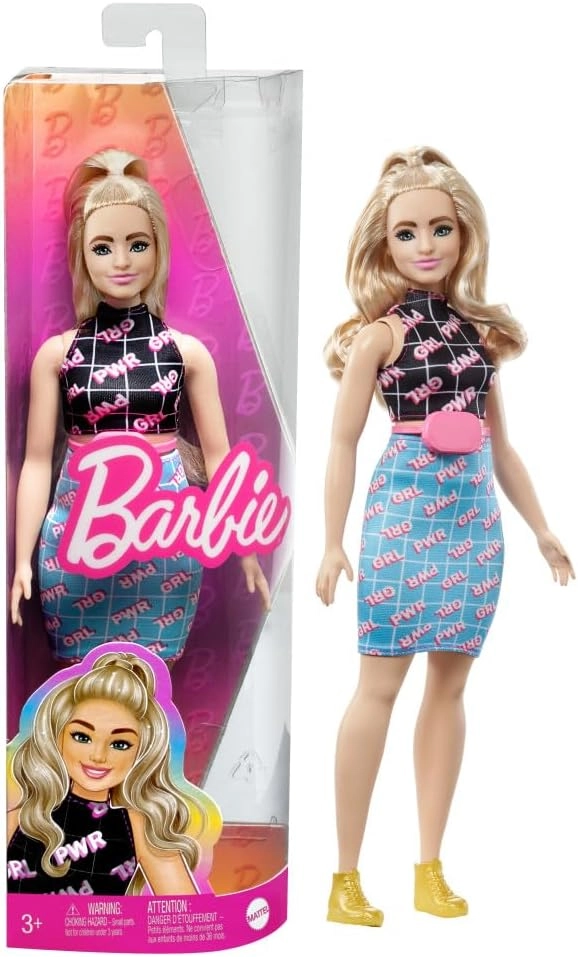 Barbie Fashionistas - Curvy Blonde Girl Power Outfit Ages 3+