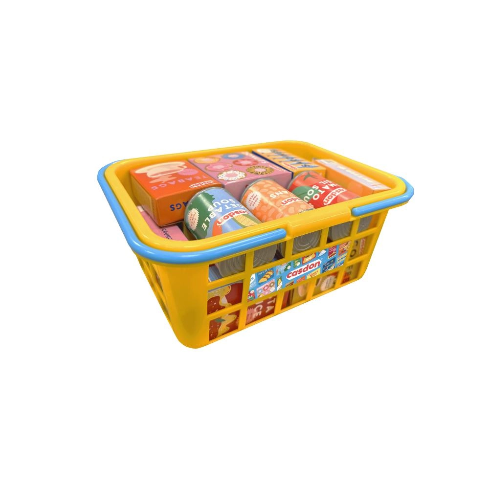Toy Shopping Basket With Food - 20 pcs (62850)