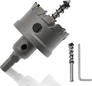 Hordion Carbide Hole Saw Cutter - 2 1/16inch/52mm Stainless Steel Sheet Metal Sheet Plastic FRP Board