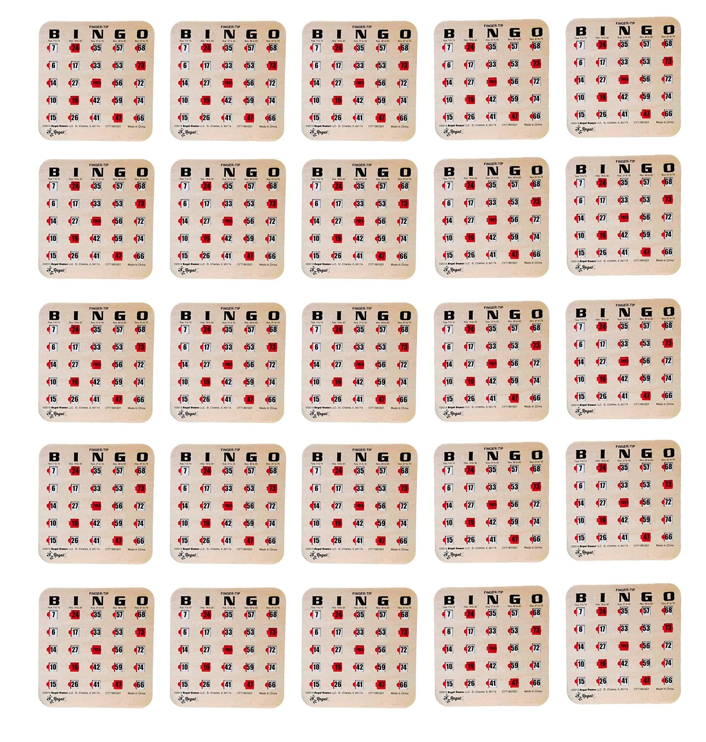 Bulk Bingo Cards - Sliding Windows Reusable Large Print