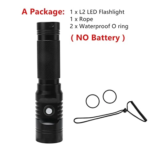 Diving Flashlight - 2000 lumens 80 Meter 21700