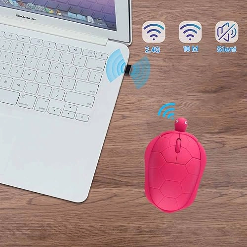 Cute Green Turtle Shape Mouse - wireless