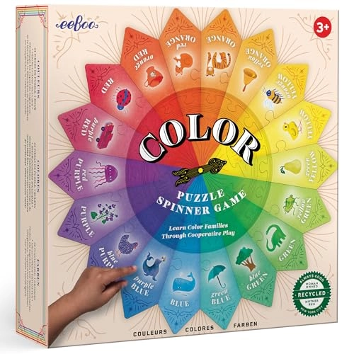 Color Puzzle Spinner Game - 3+ 24 pieces