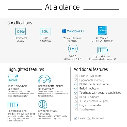 Full-HD IPS Laptop - 14'' i3-1115G4 8GB DDR4 256GB SSD