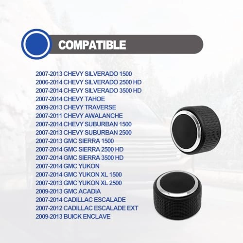 Rear Radio Volume Control Knob - 2 Pcs 22912547