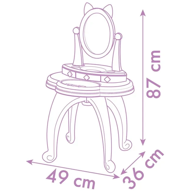 Gabby Hairdresser 2-in-1 Dressing Table - 12 pcs (sim-7600320254)