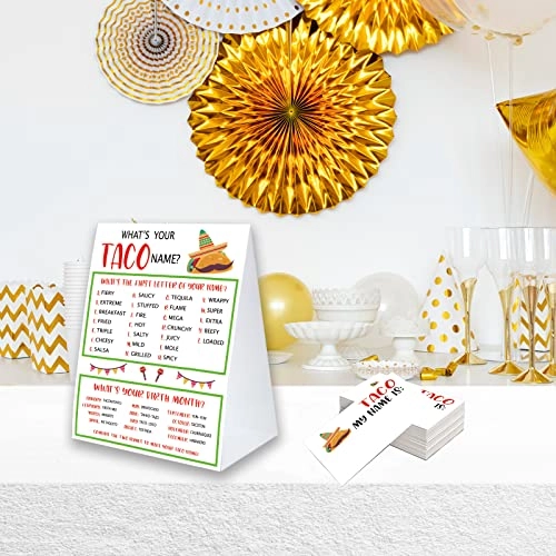 What's Your Taco Name Game Sign - 30 psc