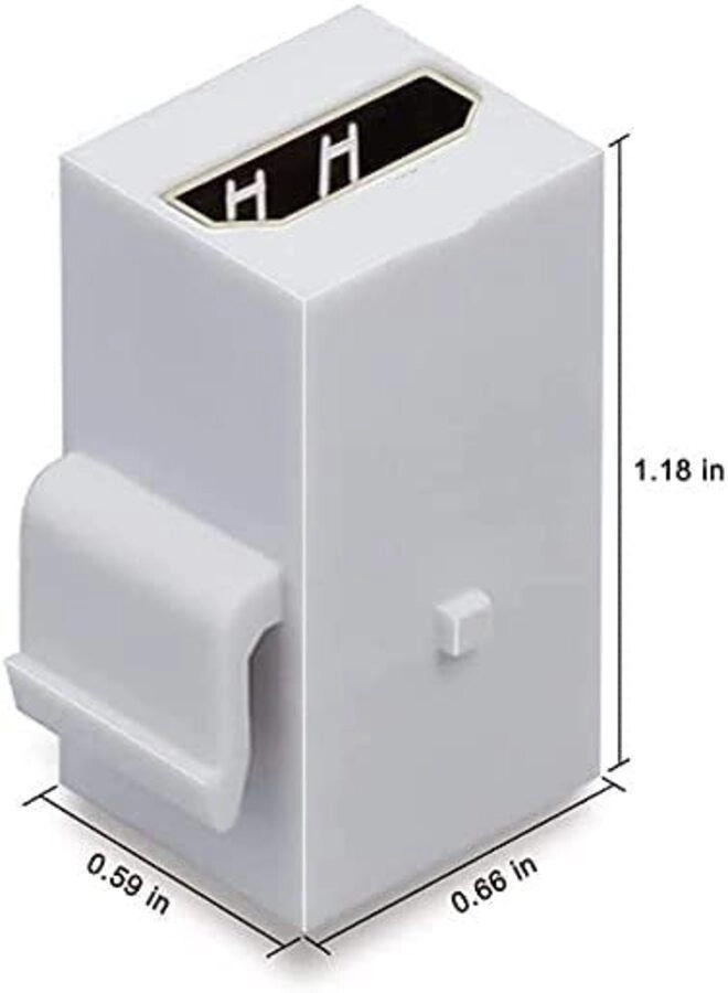 Keystone Jack Insert - HDMI Female to Female White