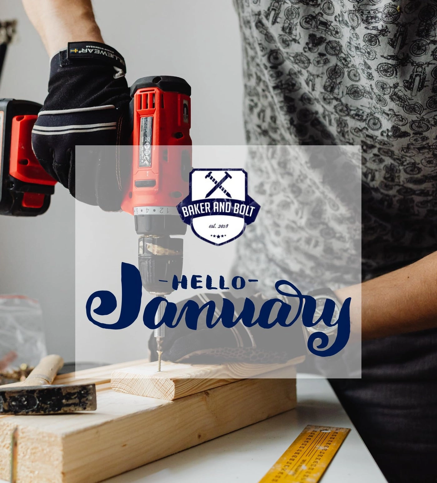 Brad Point Drill Bit Set - High-Speed Steel Titanium Coated 10 Pcs 1/8"-1/2"