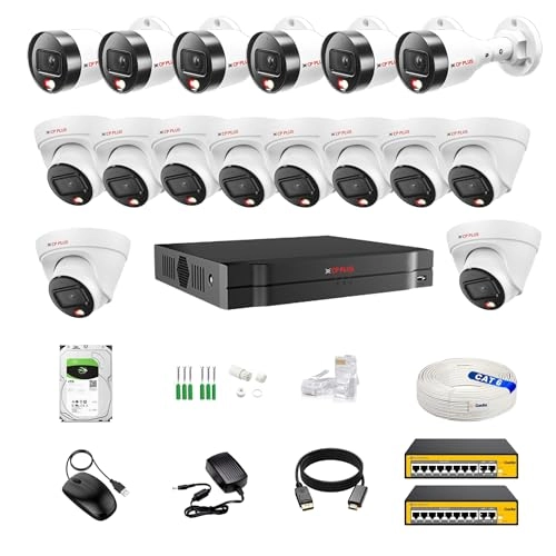 IP illumax 16 CH AI NVR - 16CH + 4MP IP Camera - 4MP + 4TB HDD - 4TB + 8+2 POE Switch - 8+2 + CAT 6 Cable