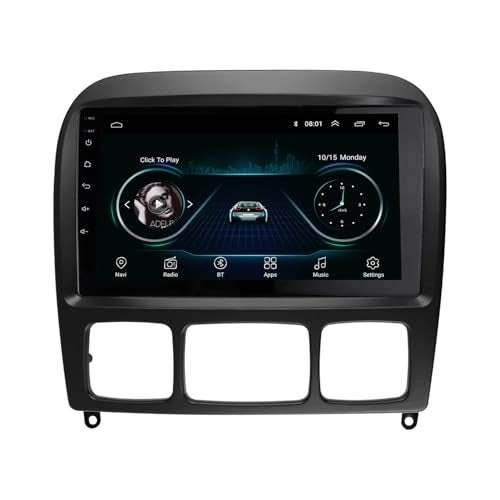 Double Din and 9 Inches Radio Dash Kit - Mercedes Benz S Class W220 1998-2005